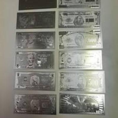 12 Silver Banknotes