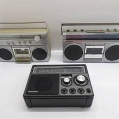 Lot of 3 Vintage Radio Cassette Players