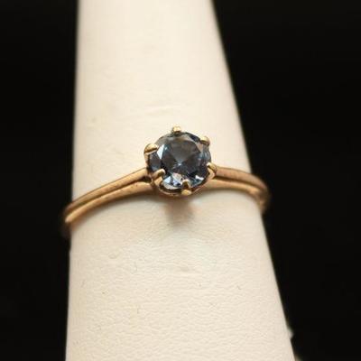 10K Gold Rings with Blue Stone