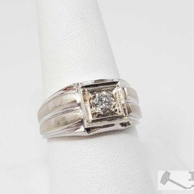 504	

14k Gold Diamond Ring- 7.5g
Weighs Approx 7.5g, Approx Size 9.5, Diamond Size Approx 1/2 CT