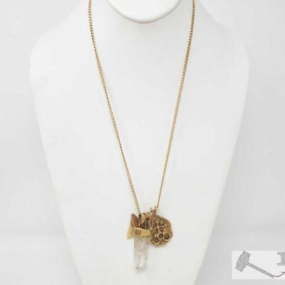 512	

14k Gold Chain With 4 14k Gold Pendants- 38.8g
Weighs Approx 38.8g, Measures Approx 22