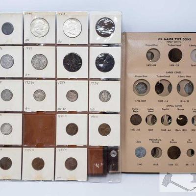 596	

Coin Collection
Include Pennies, Nickles, Morgan Silver Dollar, Peace Dollar, Walking Liberty, And More