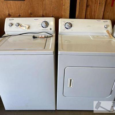 2002	

Crosley Washer and Dryer
Crosley Washer and Electric Dryer