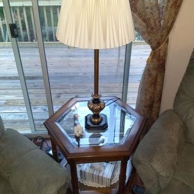 end table and lamp $25.00