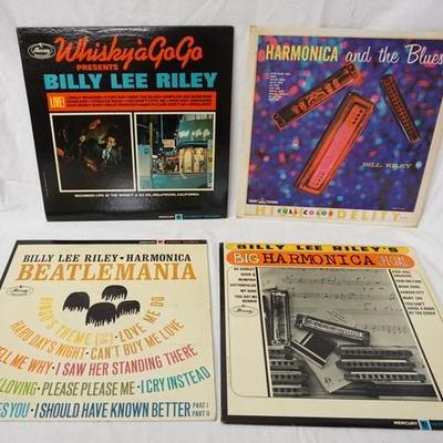 1132	LOT OF FOUR BILLY RAY RILEY ALBUMS; HARMONICA AND THE BLUES, WHISKEY'AGOGO PRESENTS BILLY LEE RILEY LIVE! BIG HARMONICA SPECIAL &...