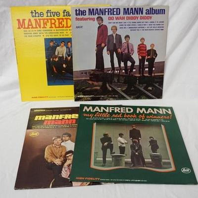 1018	LOT OF FOUR MANFRED MANN ALBUMS; THE FIVE FACES OF, SELF TITLED, MY LITTLE RED BOOK OF WINNERS & MANN MADE
