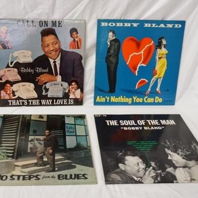 1003	LOT OF FOUR BOBBY BLAND ALBUMS; CALL ON ME, AIN'T NOTHING YOU CAN DO, TWO STEPS FROM THE BLUES & THE SOUL OF MAN 
