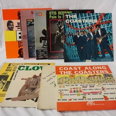 1059	LOT OF NINE R & B ALBUMS ON ATLANTIC LABEL; THE CLOVERS DANCE PARTY & SELF TITLED, OTIS REDDING PAIN IN MY HEART, ROCKING TOGETHER...