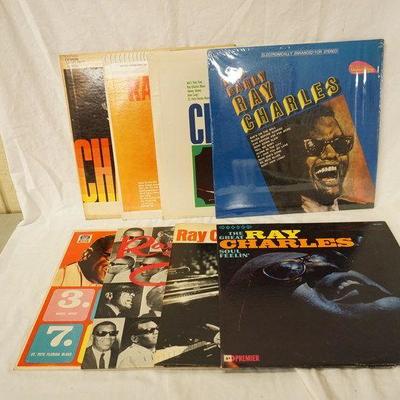 1173	LOT OF EIGHT RAY CHARLES ALBUMS; RAY CHARLES (COLLECTORS SERIES) RAY CHARLES LIVE IN CONCERT, THE GREAT RAY CHARLES SOUL FEELIN',...