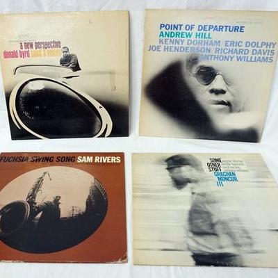 1116	LOT OF FOUR JAZZ ALBUMS ON BLUE NOTE; ANDREW HILL POINT OF DEPARTURE, DONALD BIRD A NEW PERSPECTIVE, GRACHAN MONCUR III SOME OTHER...