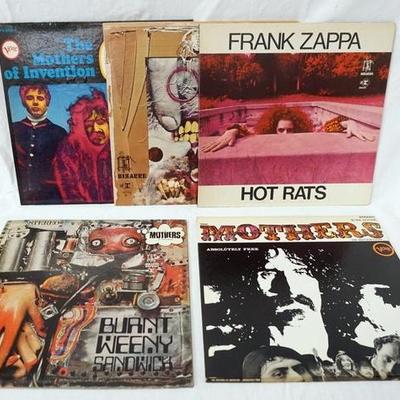 1125	LOT OF FIVE THE MOTHERS OF INVENTION/ FRANK ZAPPA ALBUMS; FREAK OUT! (GATEFOLD DOUBLE LP, COMES WITH BOOKLET) UNCLE MEAT (GATEFOLD,...