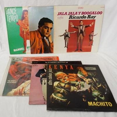 1139	LOT OF 6 LATIN RECORDS; MANUEL RIVERA CHA CHA CHA, SE SOTO ON THE LOOSE RICARDO RAY & JALA JALAY BOOGALOO, KENYA MACHITO, LATIN FIRE...