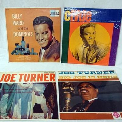 1104	LOT OF FOUR R & B ALBUMS; CLYDE, BILLY WARD 7 THE DOMINOS, JOE TURNER BIG JOE IS HERE & * AND THE BLUES WILL MAKE YOU HAPPY TOO* 
