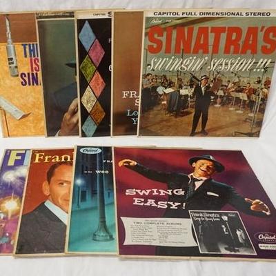 1155	LOT OF NINE FRANK SINATRA ALBUMS; FRANK SINATRA IN THE WEE SMALL HOURS OF THE NIGHT, LOOK TO YOUR HEART, FRANK SINATRA SINGS FOR...