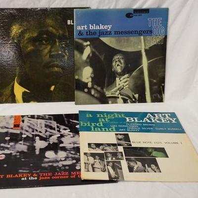 1020	LOT OF FOUR ART BLAKLEY & THE JAZZ MESSENGERS ALBUMS; SELF TITLED,THE BIG BEAT, A NIGHT AT BIRD LAND & AT THE JAZZ CORNER OF THE...