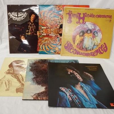 1037	LOT OF SIX JIMI HENDRIX & JIMI HENDRIX EXPERIENCE ALBUMS; AXIS: BOLD AS LOVE, THE CRY OF LOVE, HENDRIX IN THE WEST, ARE YOU...