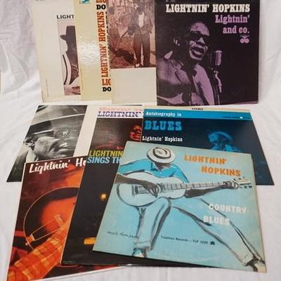 1014	LOT OF 10 LIGHTIN' HOPKINS ALBUMS; THE BLUES OF, DOWN HOME BLUES, WALKIN' THIS ROAD BY MYSELF, LIGHTIN' & CO. COUNTRY BLUES, SINGS...