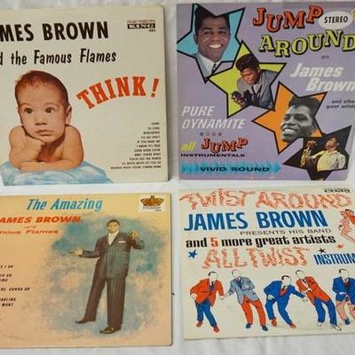 1157	LOT OF FOUR JAMES BROWN ALBUMS ON KING RECORD LABEL; JUMP AROUND WITH JAMES BROWN, JAMES BROWN & THE FAMOUS FLAMES THINK!TWIST...