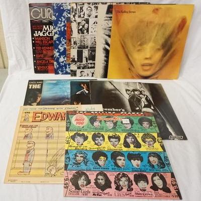 1136	LOT OF 10 THE ROLLING STONES ALBUMS PLUS CURRENT AUDIO MAGAZINE VOL. 1 W/ MICK JAGGER (GATEFOLD & COMES W/ CURRENT AUDIO MAGAZINE...