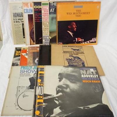 1130	LOT OF 14 JAZZ ALBUMS; HARLOD JOHNSON QUARTET EVERYBODY LOVES A WINNER, JOHNNY DODDS IN THE ALLEY, MAX ROACH DEEDS, NOT WORDS, THIS...