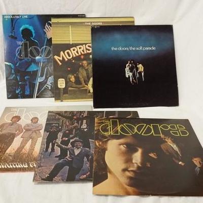 1061	LOT OF 6 THE DOORS ALBUMS; ABSOLUTLEY LIVE (GATEFOLD, DOUPLE LP) MORRISON HOTEL (GATEFOLD) THE SOFT PARADE (GATEFOLD) WATING FOR THE...