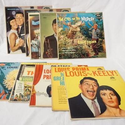 1071	LOT OF 10 LOUIS PRIMA & KEELY SMITH ALBUMS; LAS VEGAS (2 COPIES) , LAKE TAHOE PRIMA STYLE, THE CALL OF THE WILDEST, THE WILDEST...