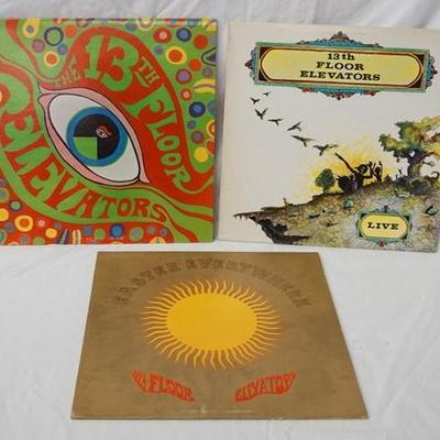 1019	LOT OF THREE THE 13TH FLOOR ELEVATORS ALBUMS; THE PSYCHEDELIC SOUNDS OF, LIVE, EASTER EVERYWHERE
