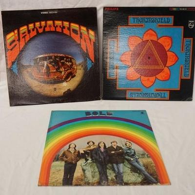 1044	LOT OF THREE PSYCHEDELIC ALBUMS; SALVATION (IS GATEFOLD) THORINSHEILD & BOLD
