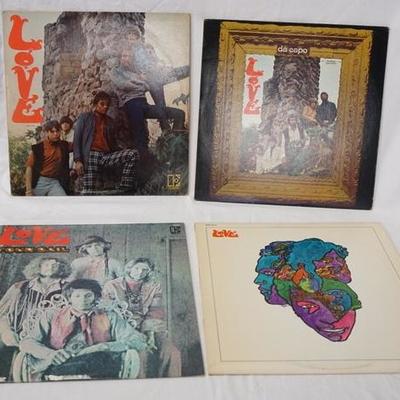 1065	LOT OF FOUR LOVE ALBUMS; DE CAPO, SELF TITLED, FOREVER CHANGES, & FOUR SAIL
