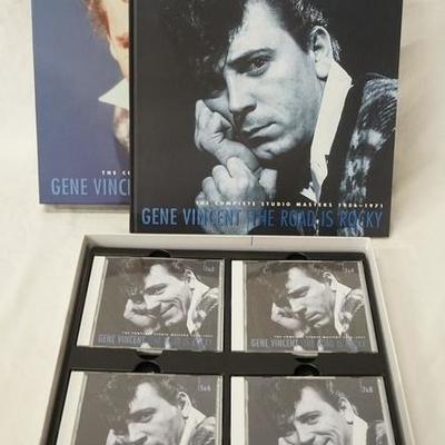 1216	GENE VINCENT THE ROAD IS ROCKY THE COMPLETE STUDIO MASTERS 1956-1971 BOX SET. COMES WITH EIGHT CDS & BOOK (BEAR FAMILY RECORDS) 
