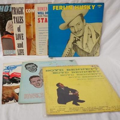 1160	LOT OF SEVEN COUNTRY ALBUMS ON KING RECORD LABEL; FERLIN HUSKY, HOMER & JETHRO WILL DRIVE YOU NUTS WITH THEIR VERSION OF STANDARDS,...