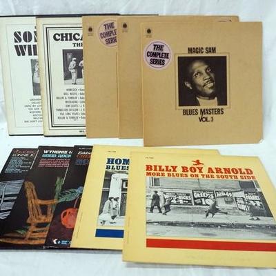 1118	LOT OF TEN BLUES ALBUMS; BLUES CLASSICS BY SONNY BOW WILLIAMSON, CHICAGO BLUES THE EARLY 1950S, ELMORE JAMES BLUES MASTERS VOL. 1...