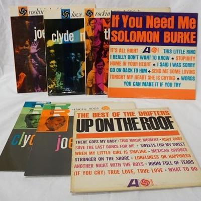 1053	LOT OF SEVEN R & B ALBUM REISSUES ON ATLANTIC LABEL;  THREE ARE THE DRIFTERS, CLYDE MCPHATTER LOVE BALLADS, IF YOU NEED ME SOLOMON...