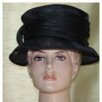 Made in England, Natural Fiber Narrow Brim Black Hat