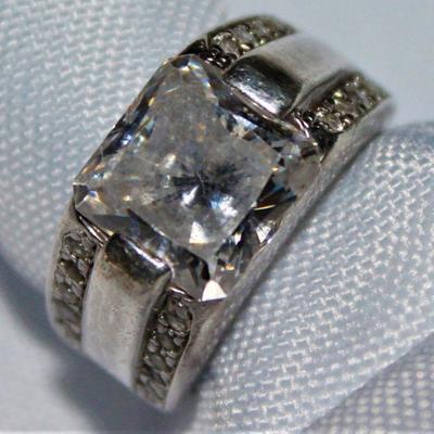 Sterling and Crystal Ring
