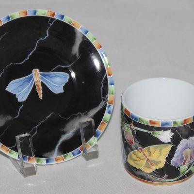 Taitu Firenze By Emilio Bergamin (Italy) 1989 Demitasse Cup and Saucers