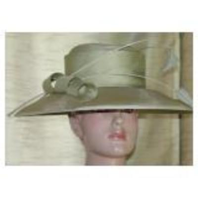 Kathrin Franklin-Adams London, England custom made Wide Brim Mint Green Hat