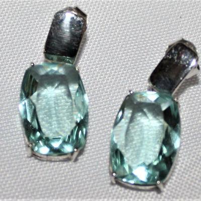 Sterling Blue Topaz Pierced Earrings  