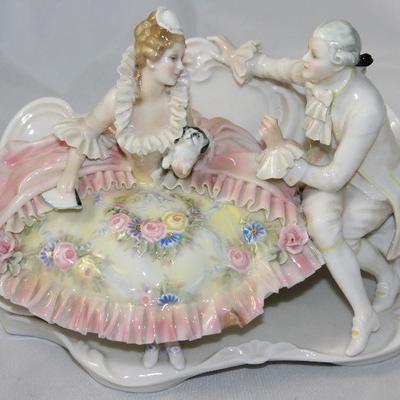 Karl Ens Courting Scene Porcelain Figurine                          C. 1919-1945     (8