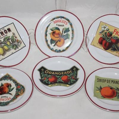 Williams- Sonoma set of 6 Fruit Plates "Rosanna"