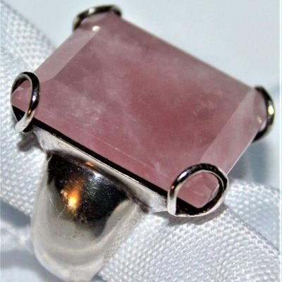 Sterling Rose Quartz Ring