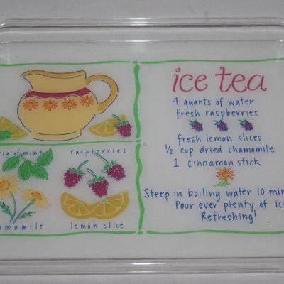 Acrylic Iced Tea Recipe Serving  Tray