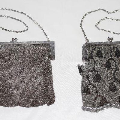 -Antique German Silver Chain-mesh Bags