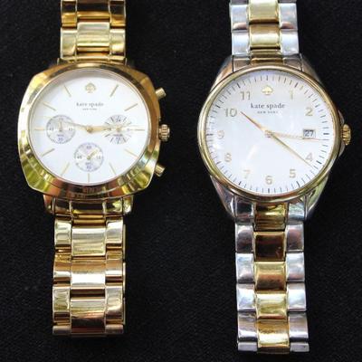 Kate Spade â€œLive Colorfullyâ€ New York Gold Plated Stainless Watches
