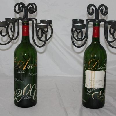 Paris Millennium (2000) 1998 Bordeaux Bottle 4-Light Candelabra