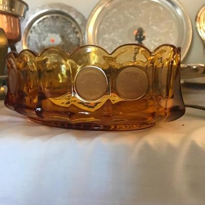 Vintage Fostoria Amber glass 