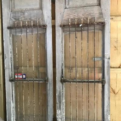 Old wood shop doors 