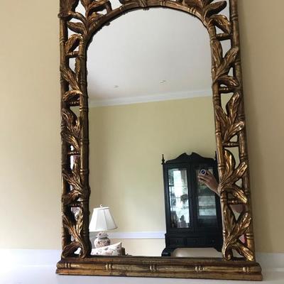 Large antique plaster mirror