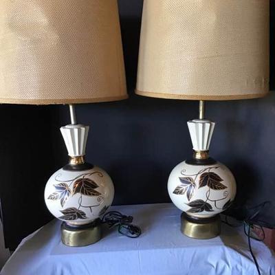 Mid Century Matching Lamps