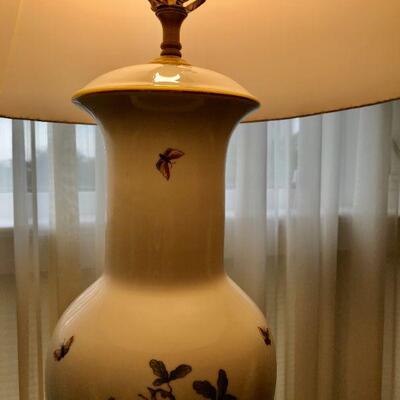 Herrend Porcelain Vase Table Lamp Rothschild Bird Pattern T34